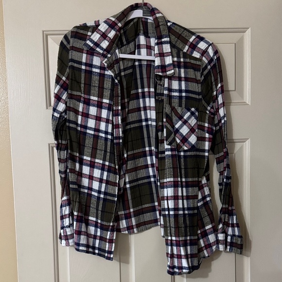 Natural Reflections Red and Blue Plaid Shirt - Picture 1 of 2